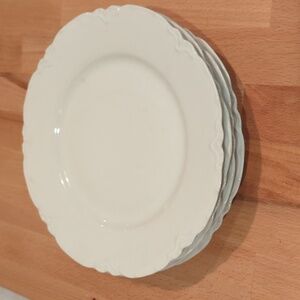 Vintage set of 4 Haviland white Limoges "Ranson" 9" plates